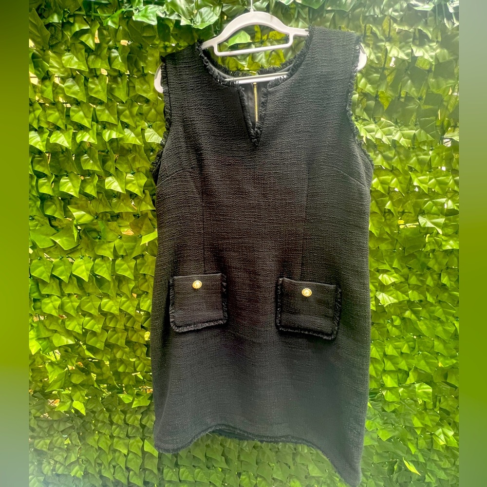 Karl Lagerfeld tweed black dress